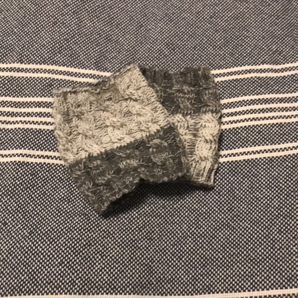 Grey boot cuffs